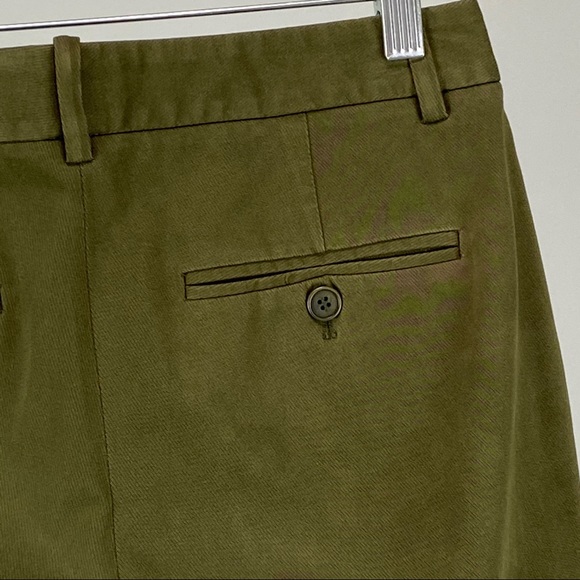 Theory Treeca CL Mod Twill Cropped Pants Green 2 - Picture 6 of 9
